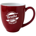 14 oz. Red and White Bistro Mug